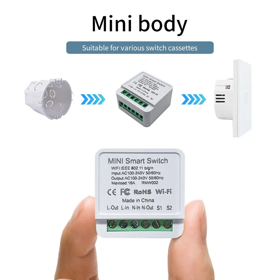 16A/20A WiFi มินิสมาร์ทโมดูลสวิทช์ 2-way Control Cozy Life APP รีโมทคอนโทรลสําหรับ Alexa Google Home Automation ควบคุมเสียง