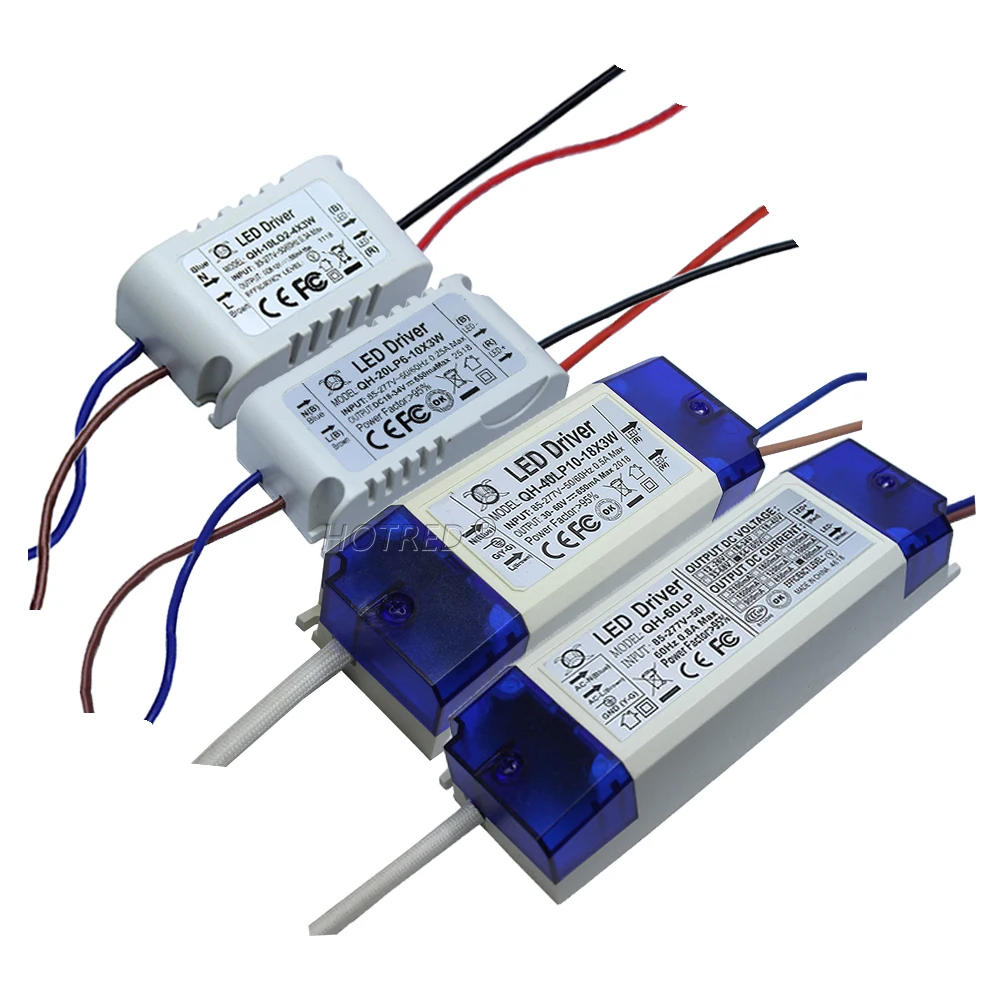 LED Driver 600mA 650mA 3W10W 20W 30W 36W 40W 50W 60W1-2x3w 6-10x3w 10-18x3w 18-30x3W Constant Current Lamp Lighting Transformer