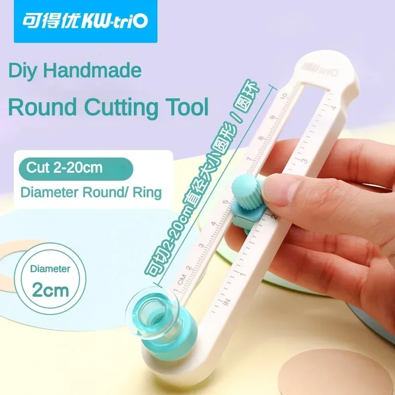 Cortador circular ajustable para álbum de recortes, cuchillo de corte redondo, cortador de brújula DIY, utensilios de oficina de papel, herramientas de papelería creativas, 360