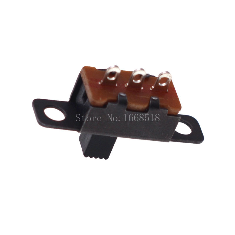 10PCS/Lot 50V 0.5 A SS12F15 Mini Size Black SPDT Slide Switch for DIY Power Electronic Projects G6 1P2T Toggle Switch Handle 6mm