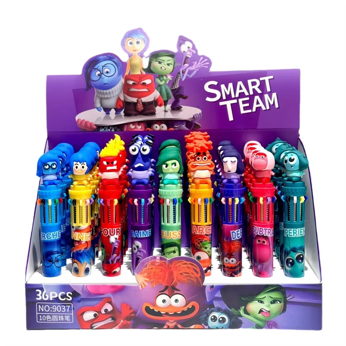 9/36 Pcs Freude Traurigkeit Inside Out 10-Farbe Kugelschreiber Student Kind Kugelschreiber Cartoon Liefert Schreibwaren Geschenk preis Großhandel