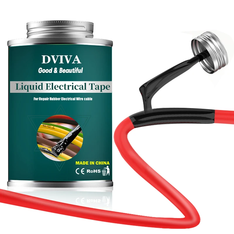 Cinta eléctrica líquida, pasta aislante, pegamento de línea fija de alta temperatura para reparación de capa de Cable, sellador líquido de secado rápido