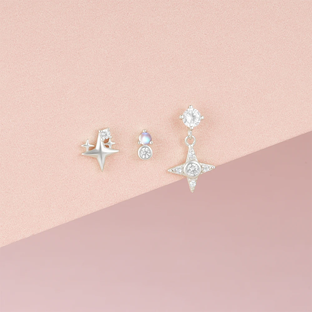 Aide-pendientes de plata de ley 925 con circonita Y2K para mujer, aretes con pasador, cadena con borlas, joyería fina Simple, 1 ud.