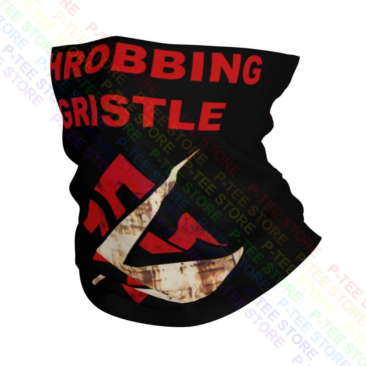 Pobbing Gristle Pobbing Gristle Flash Knot Logo Hals Gamasche Bandana Schal Gesichts maske staub dicht