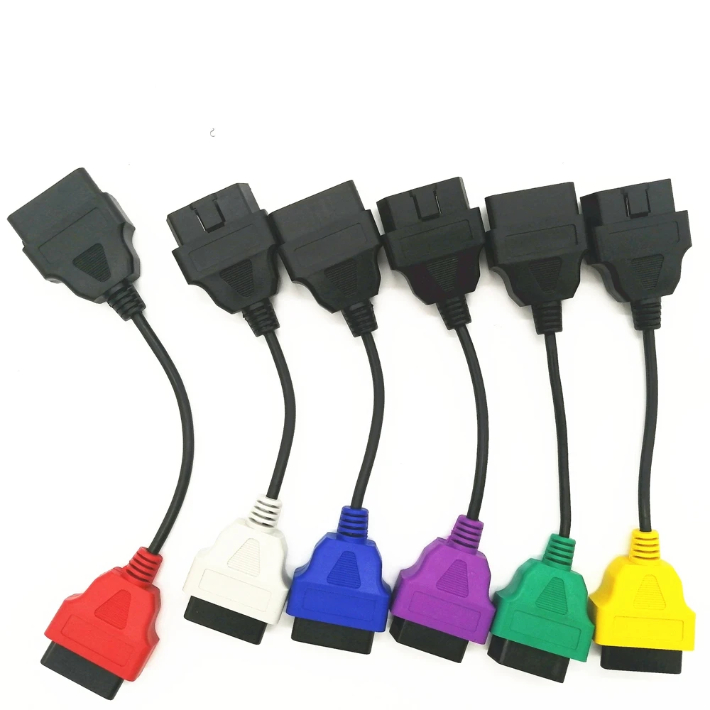 OBD 2 autoscanner connector MultiECUScan diagnostische adapterkabel voor multi ECU-scan voor Fiat ECU-scan 6 kleuren