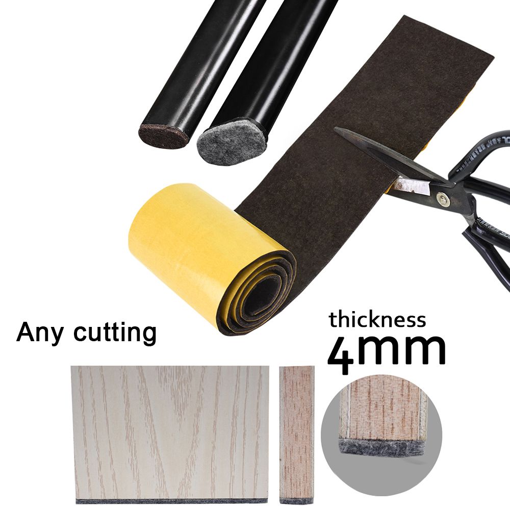 2/2.5/3/4/5cm cuscinetti in feltro per gambe autoadesivi per mobili tappetino antiscivolo protezione per pavimenti resistente all'usura