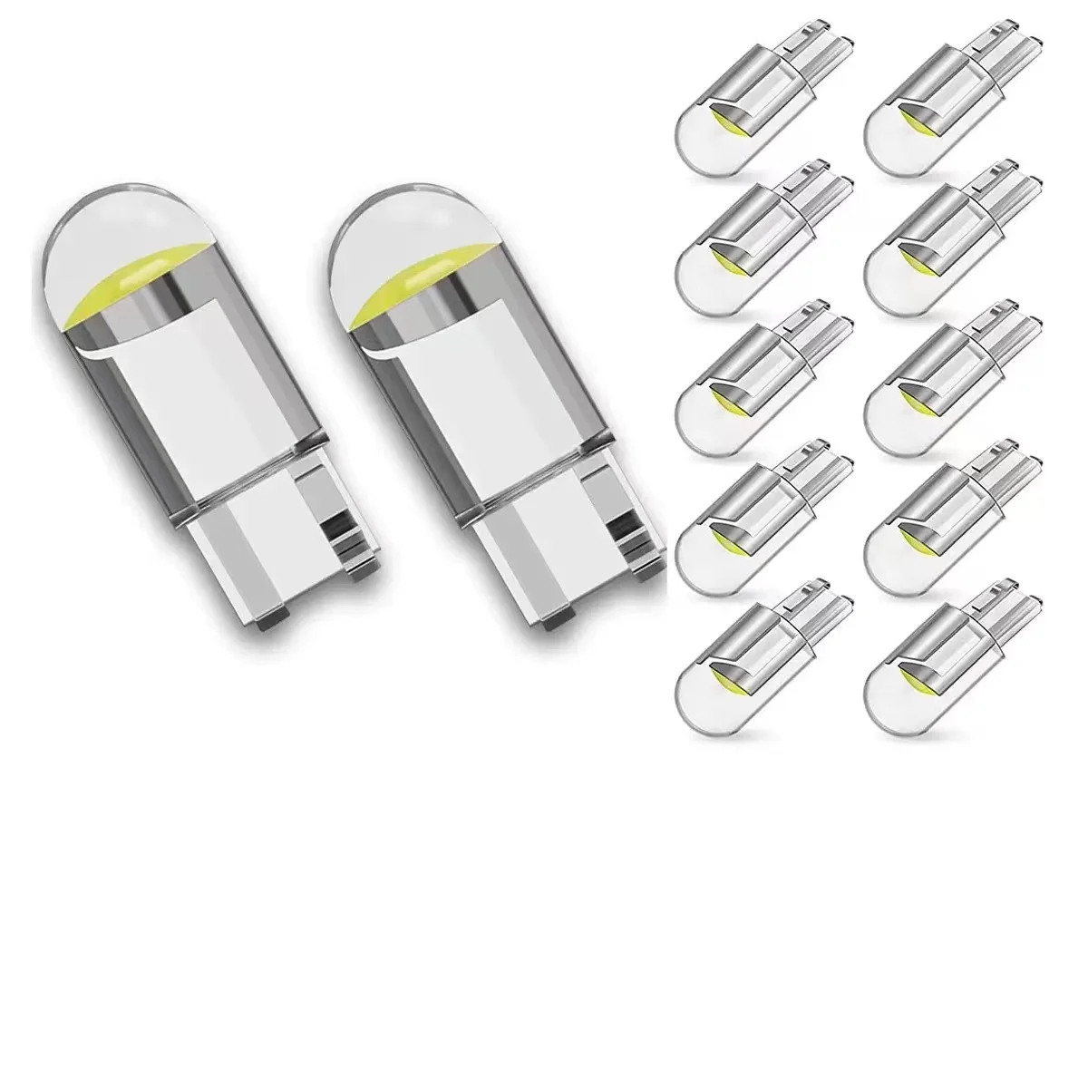 10/20pcs LED T10 W5W Canbus Glas COB 6000k Reading Dome Lamp Marker Wedge Kentekenverlichting lampen 12V Wit Blauw Rood