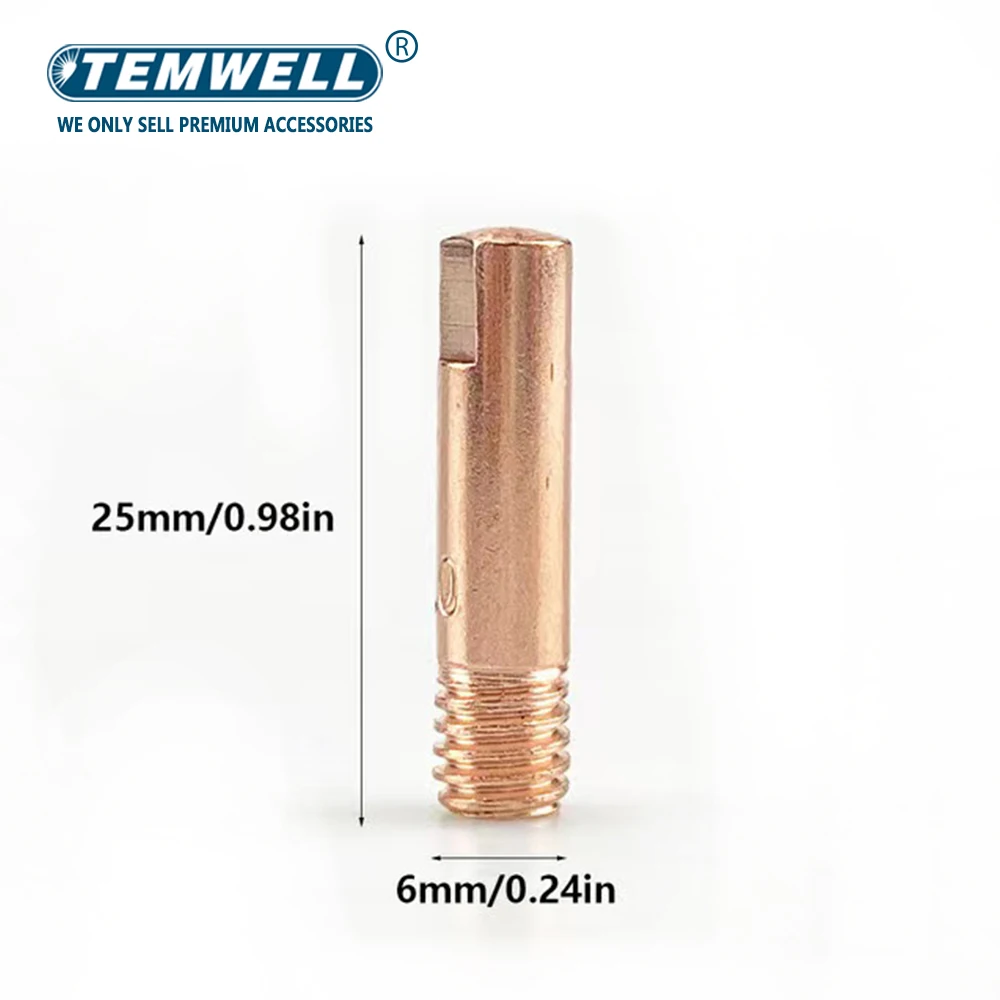 14PCS 15AK Welding Torch accessories Consumables 0.6/0.8/0.9/1.0/1.2mm MIG Torch Gas Nozzle Tip Holder of 15AK MIG MAG
