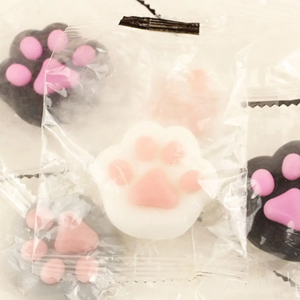 New Cartoon Kawaii Squeeze Toy Mini Cat Paw Slow Rebound Toy Novelty Soft Pinch Fidget Sensory Toy Children Decompression Toys