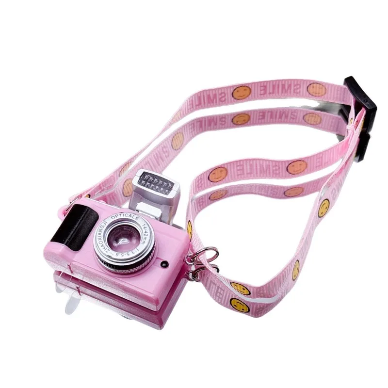 17cm labubu flash câmera algodão boneca decorativa saco de câmera acessórios de boneca