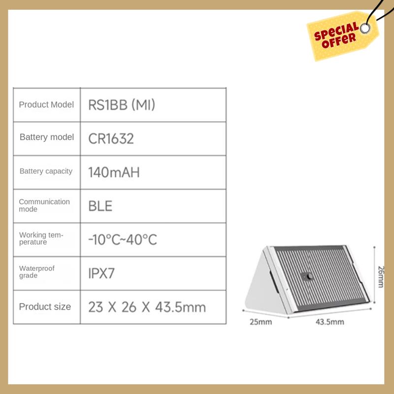 Water Leak Sensor Flood And Rain Detector IPX7 Waterproof 3 Sensitivity Settings For Home Security Works-WMAN