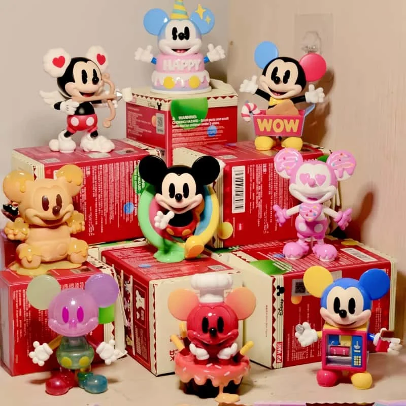 original Disney Mickey Childhood of Boundless Imagination Series Blind Box Toys Kawaii Anime Action Figure Caixa Caja Surprise