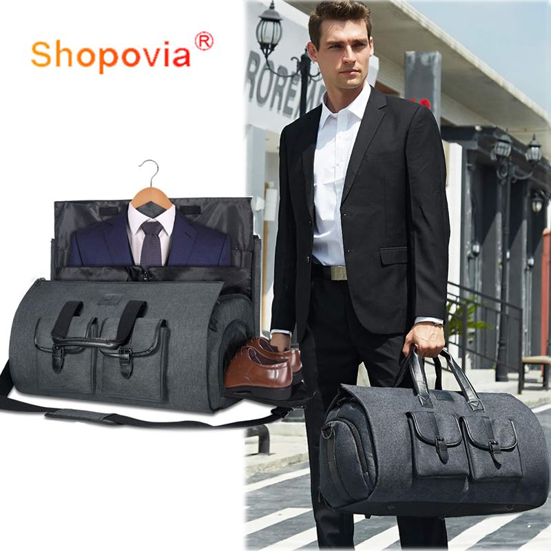 Große Kapazität Männer Business Reisetasche Mode Handheld Schulter 2 in 1 Kleidersack Wasserdichte Tragbare Fitness Sport Duffle Bag