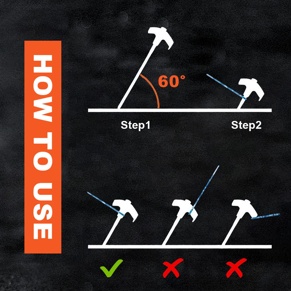 4-20 buah sekrup-in tenda pasak tanah jangkar heksagonal kepala plastik Spiral sekrup pasak Kemah alat paku tanah pasak tenda berkemah