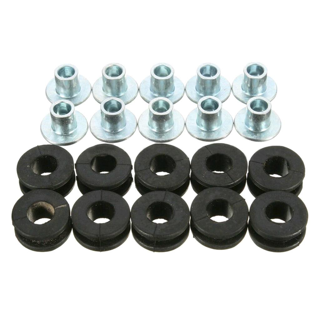 10 unids/set Universal motocicleta arandelas de goma reemplazo de perno para Honda para Suzuki para Kawasaki carenado de goma y acero