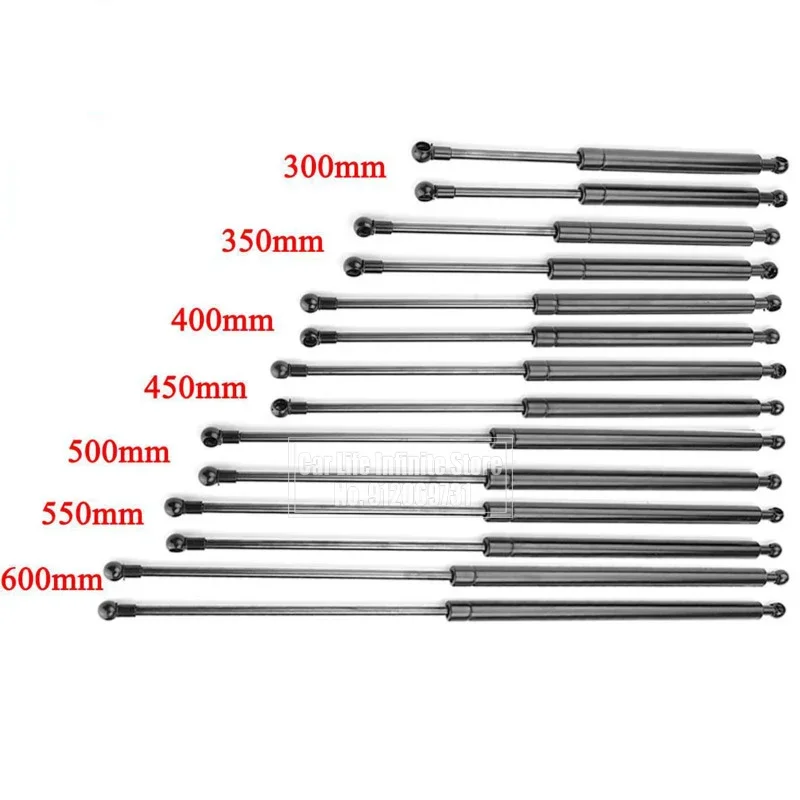 2pcs 1100N 300/350/400/450/500/600mm Gas Strut Bars Gas Spring Support Boot Bonnet Car Caravans Doors Windows Hatches Boat Bus