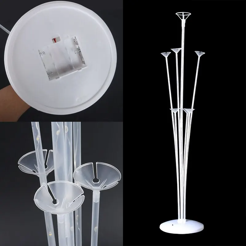 LED 라이트 풍선 스탠드 글로우 LED 풍선 기둥, 베이비 샤워, 생일 파티 장식, 웨딩 풍선 스탠드 액세서리