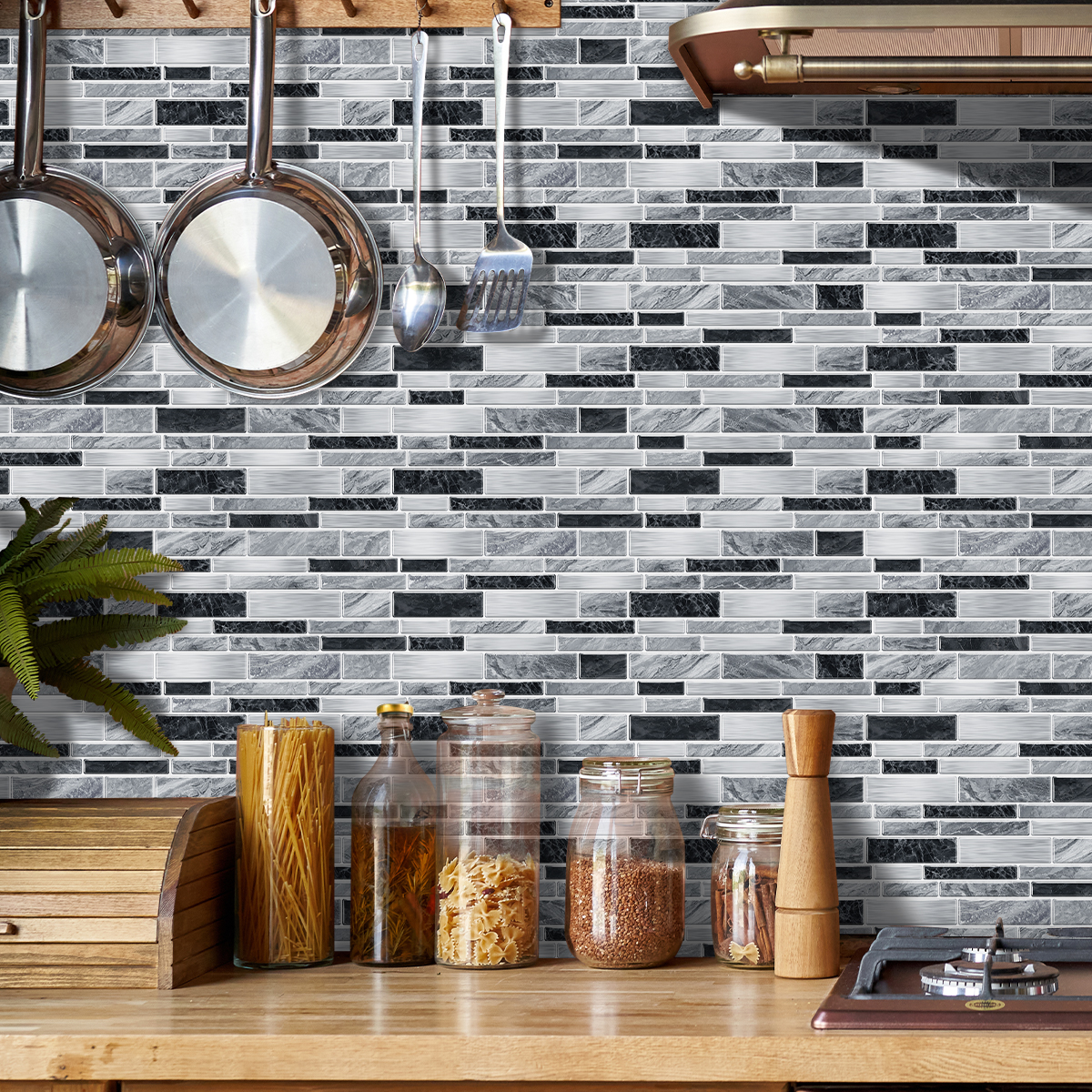 12/24/48 pces casca e vara telha adesivo auto adesivo vara no backsplash da telha para cozinha banheiro, decoração do quarto