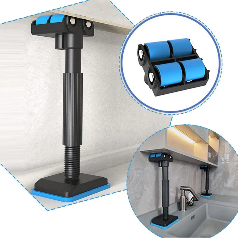 Soportes de elevación para ahorro de trabajo, dispositivo de elevación multifunción con ajuste de altura, conectores telescópicos para elevador de muebles para instalar