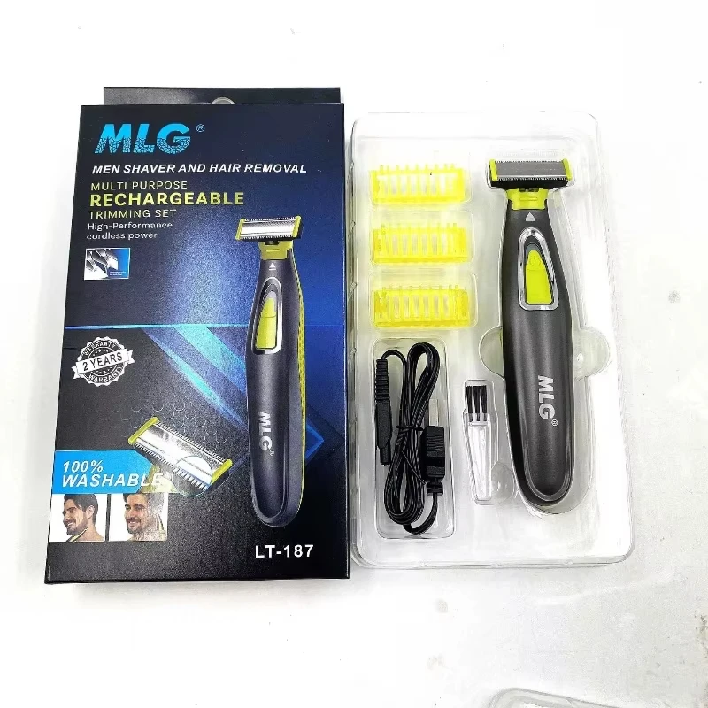 MLG Rasoio Elettrico Per Uomini e Donne Portatile Trimmer Per Tutto Il Corpo USB Lama A Forma di T Rasoio Per Barba Ascella Per Lavabile