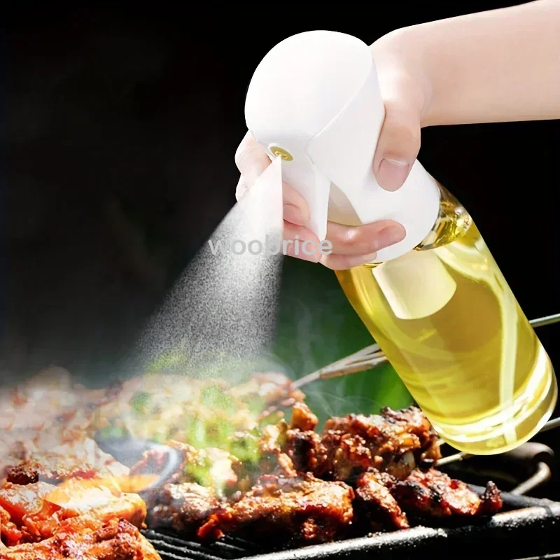 Botella pulverizadora de aceite de 200ml, 300ml, 500ml, cocina, dispensador de aceite de oliva, Camping, barbacoa, hornear, vinagre, salsa de soja, contenedores pulverizadores