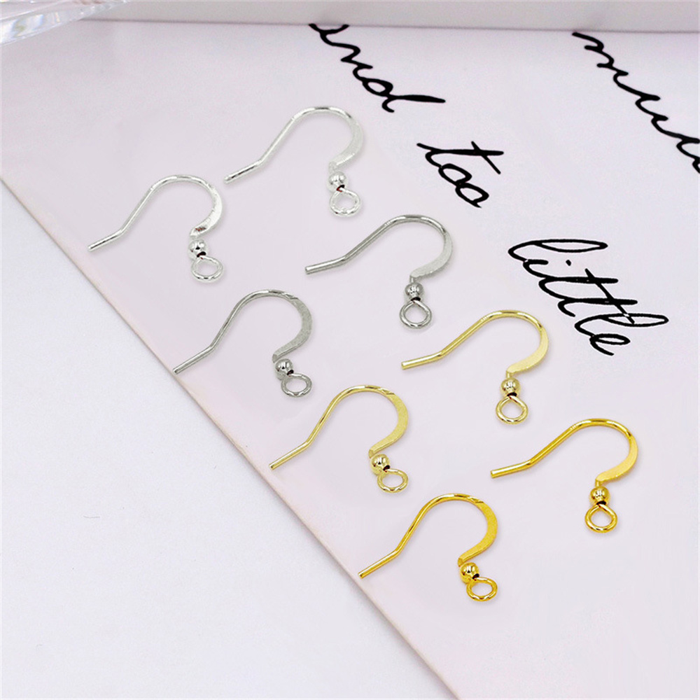 50 pçs de aço inoxidável hipoalergênico brinco ganchos 17*20mm cor ouro brinco fecho fio diy jóias fazendo descobertas acessórios