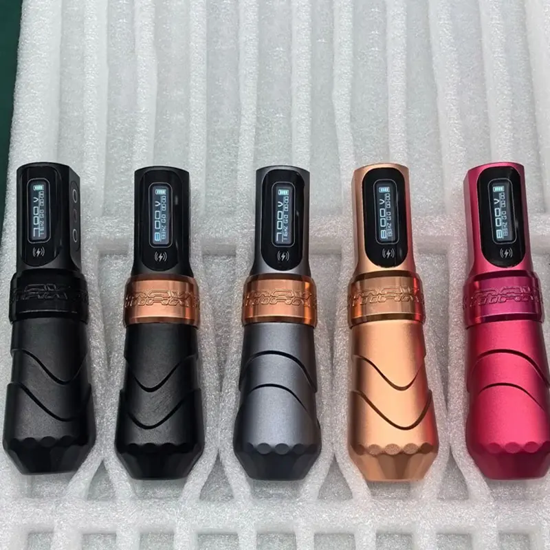 FLUK MAX máquina de tatuaje pluma 2400mAh batería 3,5mm/4,0mm carrera Motor Sin Núcleo batería de litio pluma máquina para artistas de tatuajes