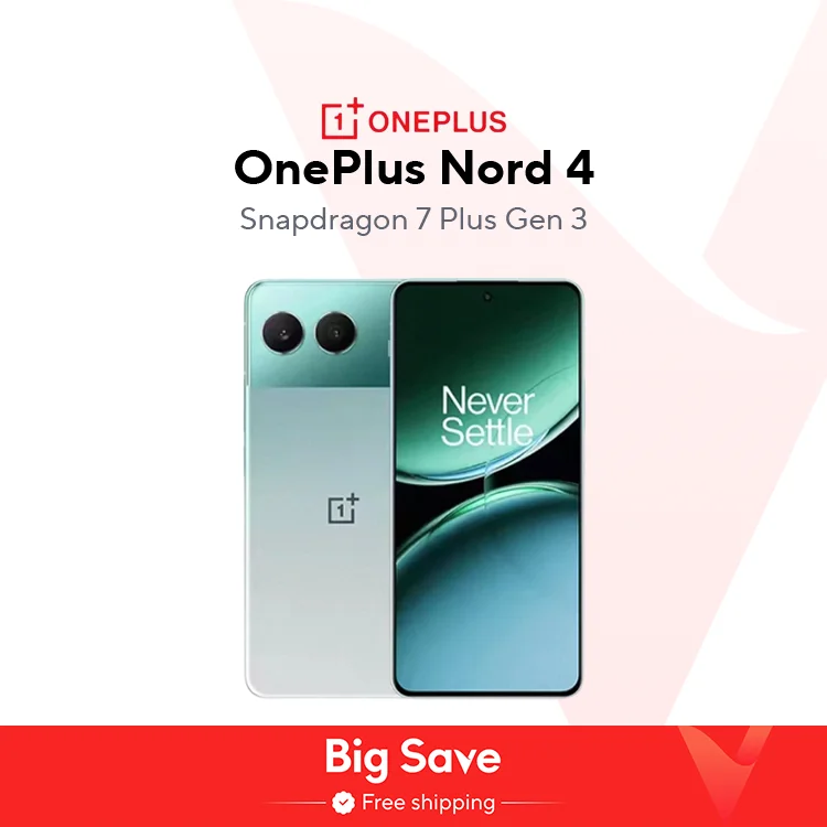 5G OnePlus Nord 4 Smartphone 100W Fast Charging Snapdragon 7 Gen 3 6.74'' 120Hz OLED Display 50MP Camera NFC Global Version