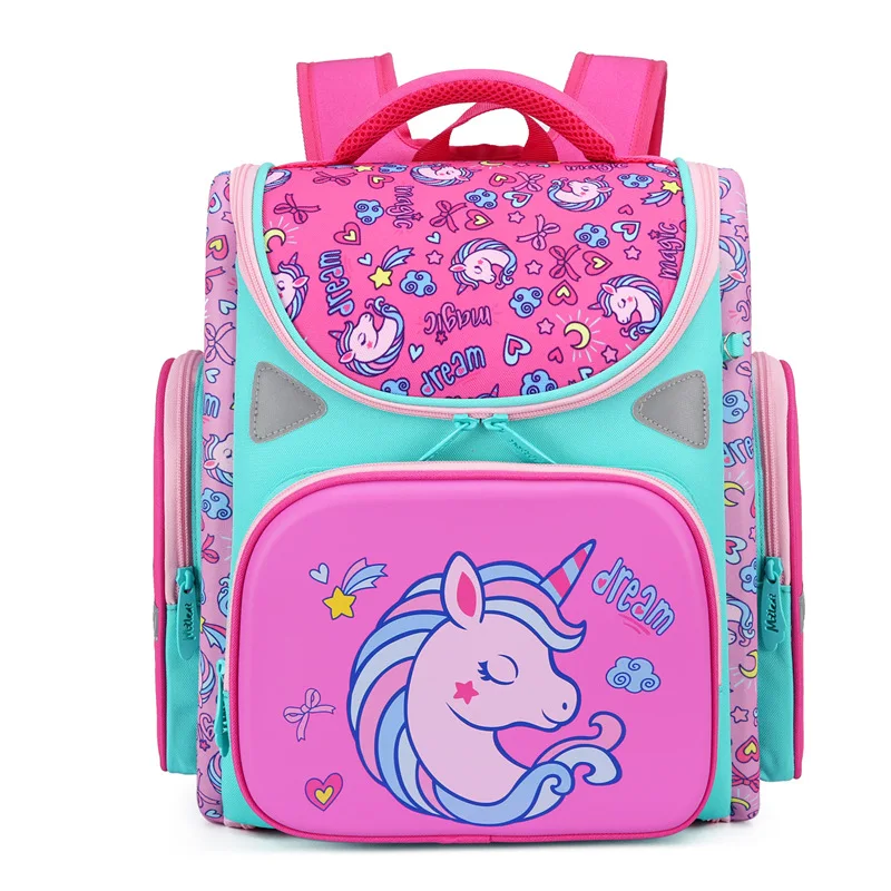 2022 여아 학교 배낭, 정형외과 3D 유니콘 패턴, 소년 책 가방, 초등 학교 가방, 소녀 배낭, Mochila Escolar, 신제품