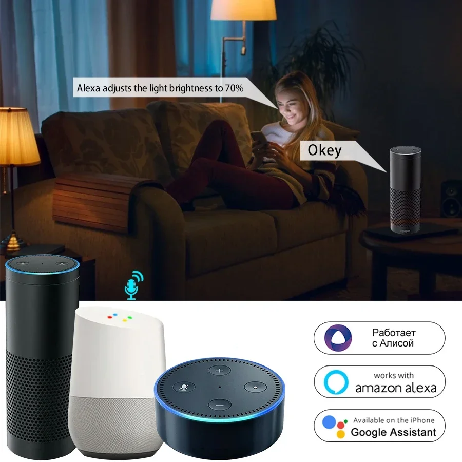 Tuya Smart WiFi Led-lampe E14 Kerzenlicht 5W 7W 9W 220V Dimmbare RGB Lampe Smart APP Sprachsteuerung Alexa Google Assistent Hause