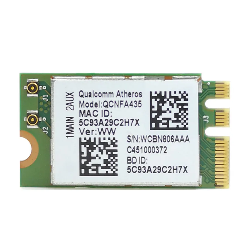 Wireless Adapter Card for Qualcomm Atheros QCA9377 QCNFA435 802.11AC 2.4G/5G NGFF WIFI CARD Bluetooth 4.1