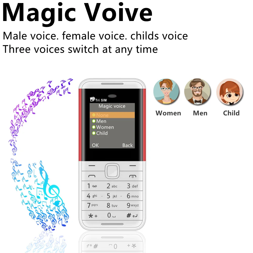 サーボ BM5310 ミニ小型携帯電話 3 SIM カードマジックボイス自動通話レコーダー Bluetooth ダイヤラースピードダイヤル 1.3 "画面携帯電話