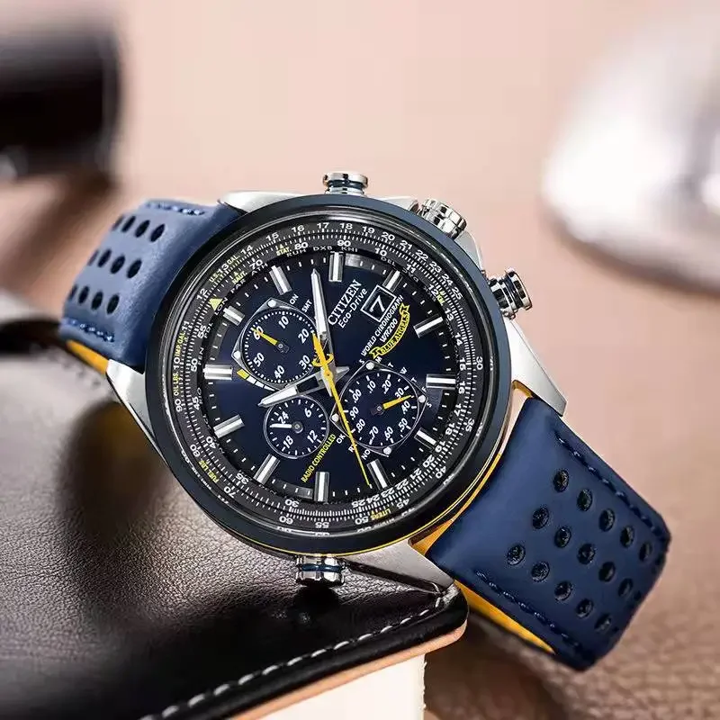 CITIZEN Nam Đồng Hồ Sang Trọng Xu Hướng Thạch Anh Lịch Chống Thấm Nước Đa Chức Năng Lạ Mắt Tròn Dây Đồng Hồ Tự Động