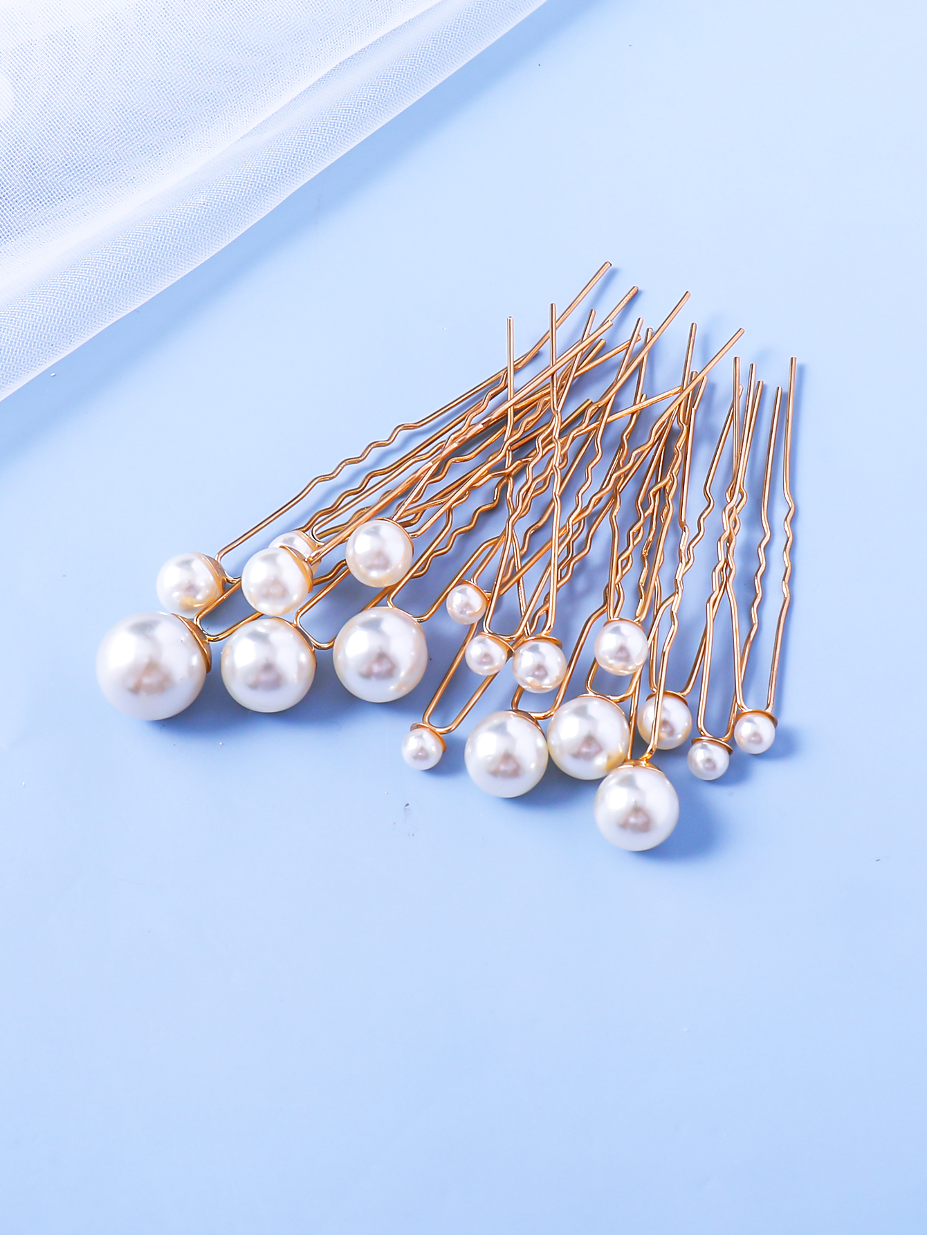 18 Stück Hochzeit Kunst perle Haarnadeln Braut haar Perlen U-förmige Haarnadeln goldene Haarnadeln Haar Braut haar Accessoires