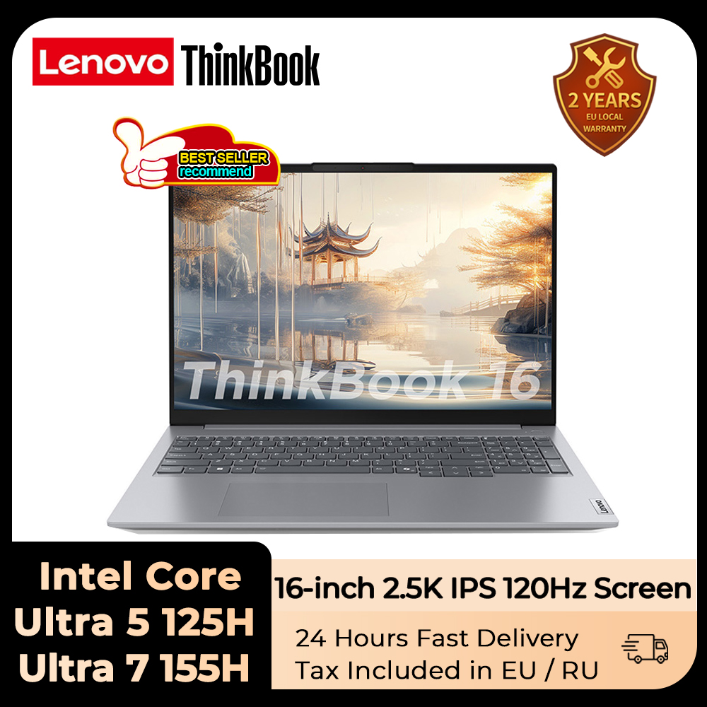 Lenovo Laptop ThinkBook 16 2024 Intel Core Ultra 5 /Ultra 7 Iris Xe Graphics 16GB/32G DDR5 1T SSD 16-Zoll 2,5K 120Hz Notebook-PC