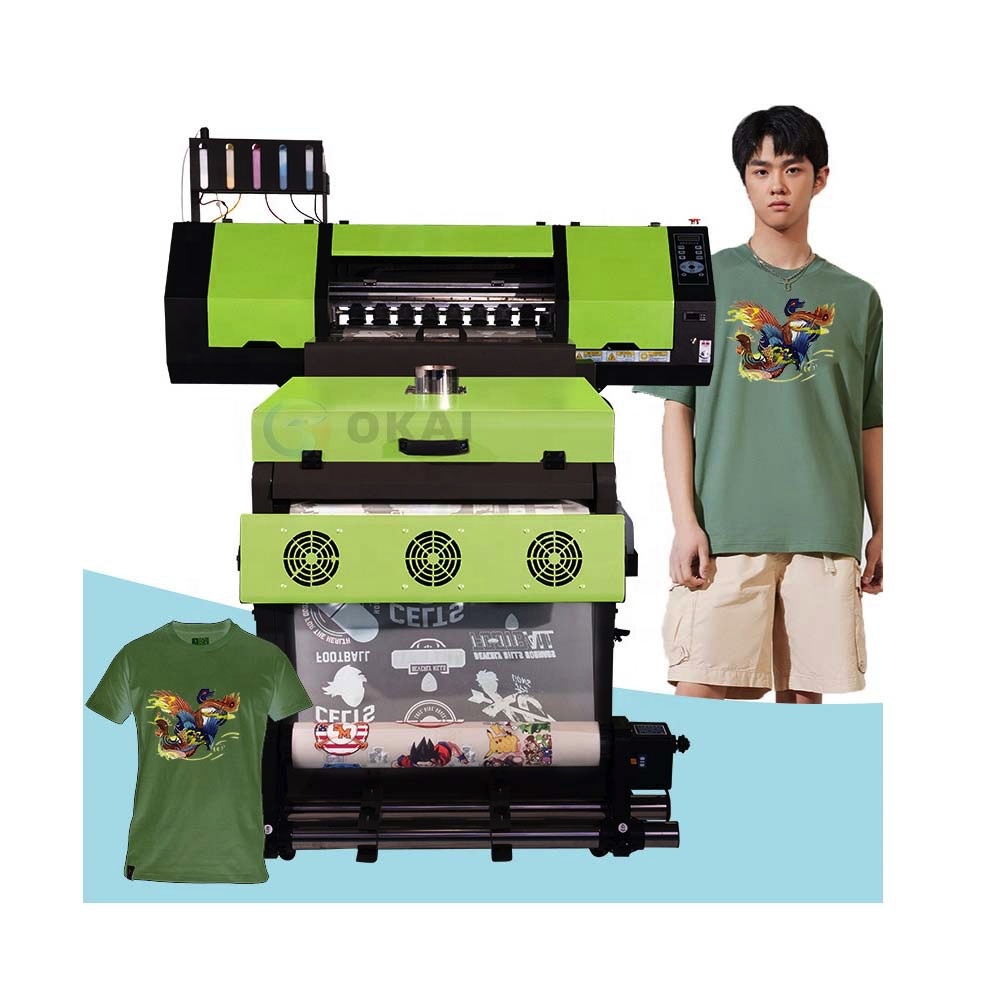 OKAI Printer Dtf I3200 Digital Transfer Film panas Pet Film Dtf Printer mesin cetak Dtf Printer 60cm