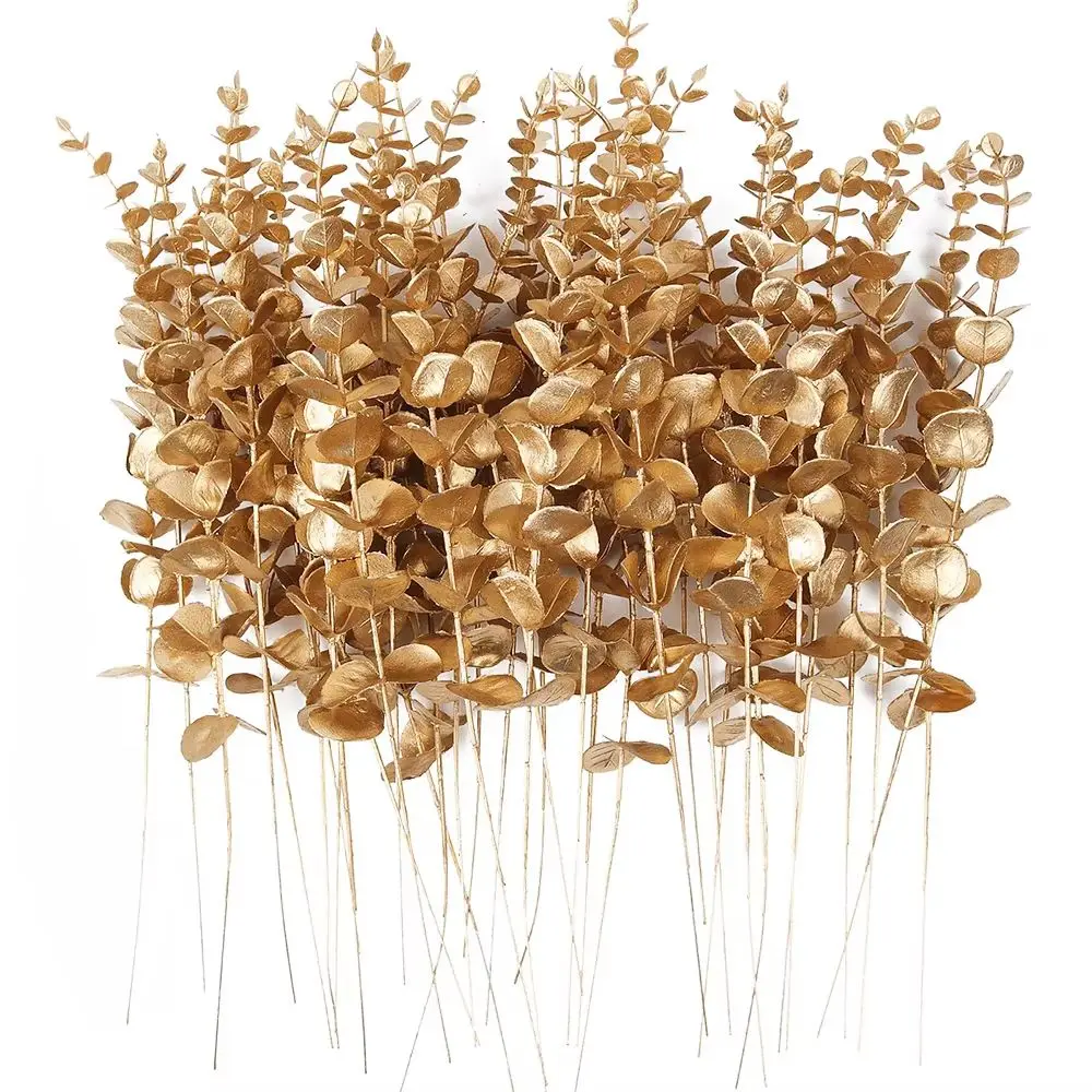 10/20/50 stücke Künstliche Eukalyptus Blätter Großhandel Gefälschte Pflanzen Vase Hause tisch Party Hochzeit Dekoration Outdoor Garten Weihnachten