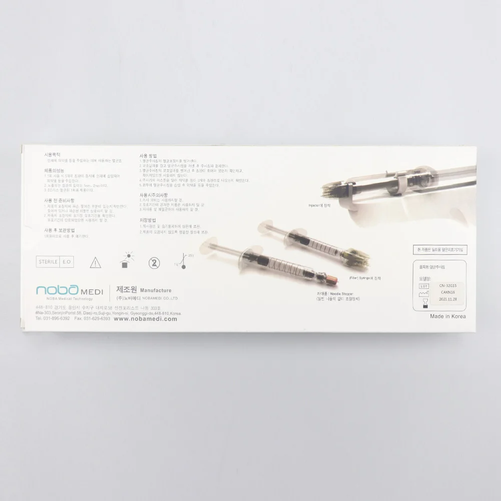 Coreia 5pin cristal multi agulha mesoterapia cartucho mão injeção hidratante 32g 1.5 hydra injector microagulha cuidados com a pele
