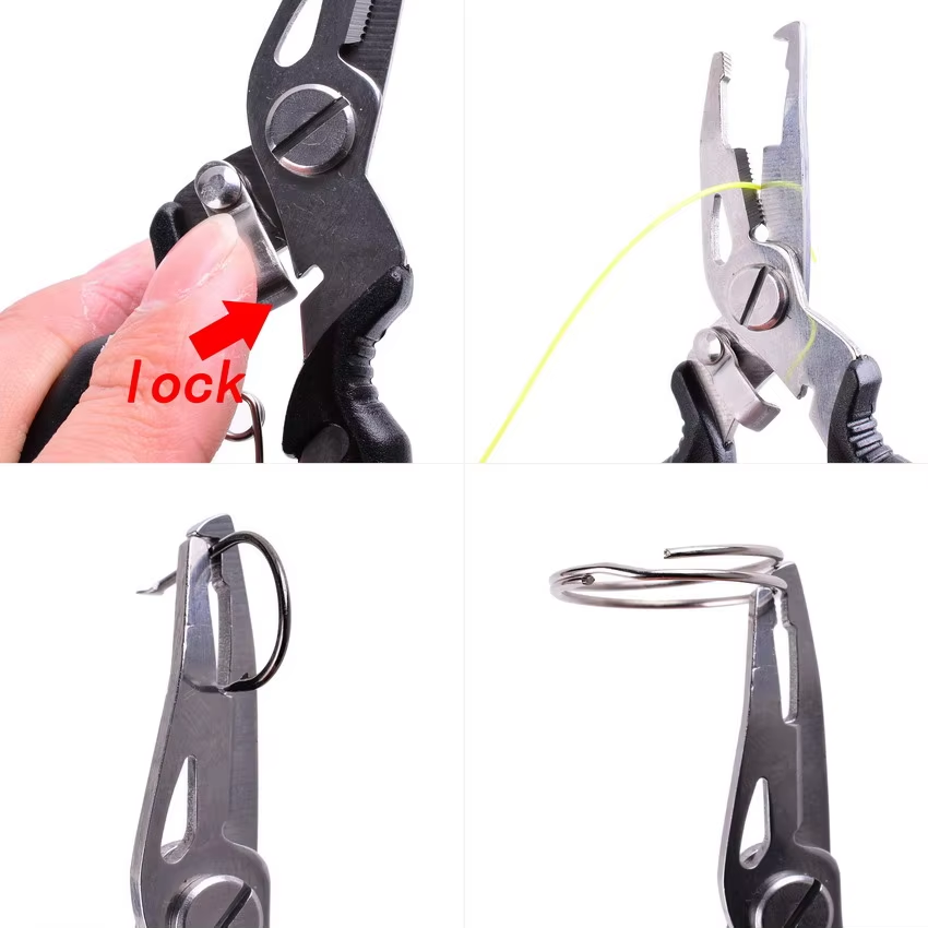 มัลติฟังก์ชั่เครื่องมือตกปลาอุปกรณ์เสริมสําหรับสินค้าฤดูหนาว Tackle คีม Vise ถักแมลงวันกรรไกร Braid ชุดแหนบปลา