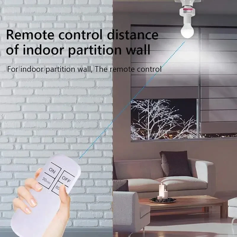 Interruptor temporizador inteligente sem fio rf 433mhz, suporte para lâmpada e27, base de lâmpada led ac85v ~ 220v, interruptor de luz, interruptores de temporizador de sala