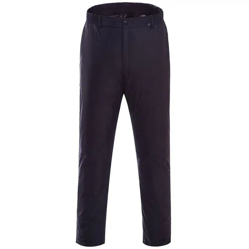 メンズ入りパンツハイウエスト男性の冬のビジネスパンツウォームホワイト入りズボン男性黒PT-406