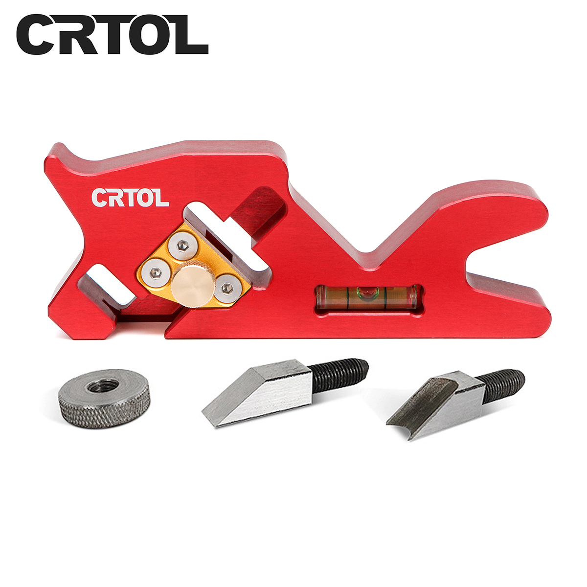 CRTOL-cepilladora de esquina de borde Manual para carpintería, filete biselado de 45 grados, biselado redondeado de 1/4, biselado y recorte con cabezal cortador