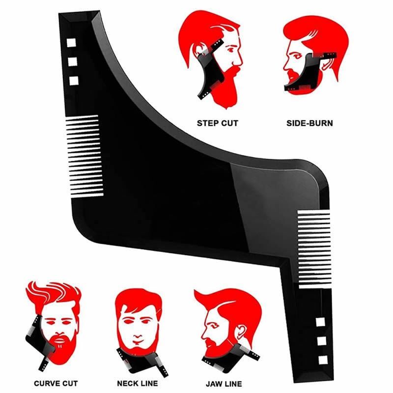 Beard Shaping Template Shower Salon Beard Shaving shave Shaping style styling comb care brush Tool