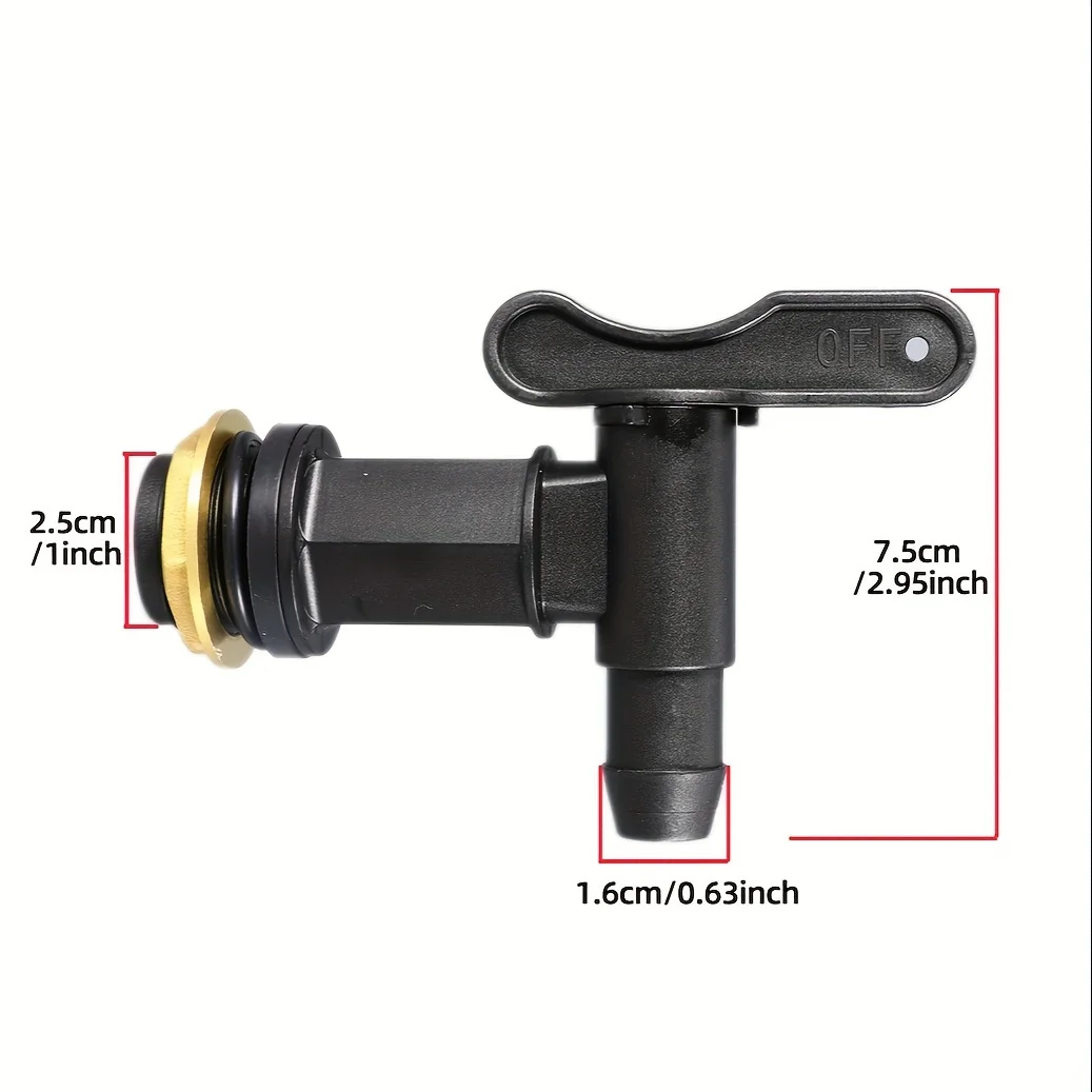 1pc 3/4 "IBC 탱크 탭 어댑터 거친 스레드 정원 물 탱크 수도꼭지 3/4" 호스 황동 교체 커넥터 밸브