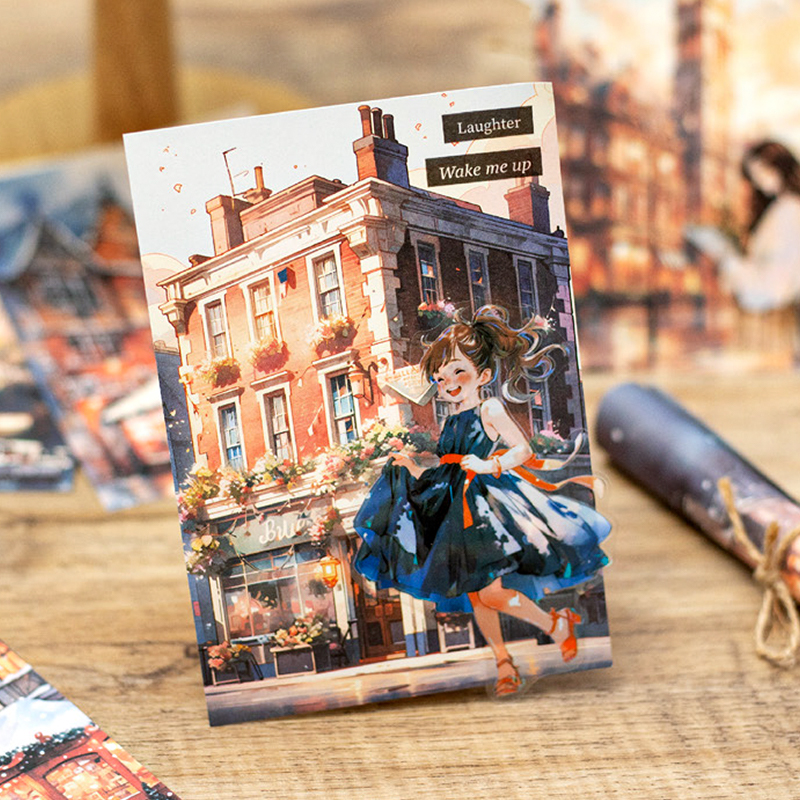 Mr. Paper, Anime Style Castle Beach Material Paper, Scrapbook Notebook Diary Photo Frame Decorative Card Paper, 50 Sheets/book
