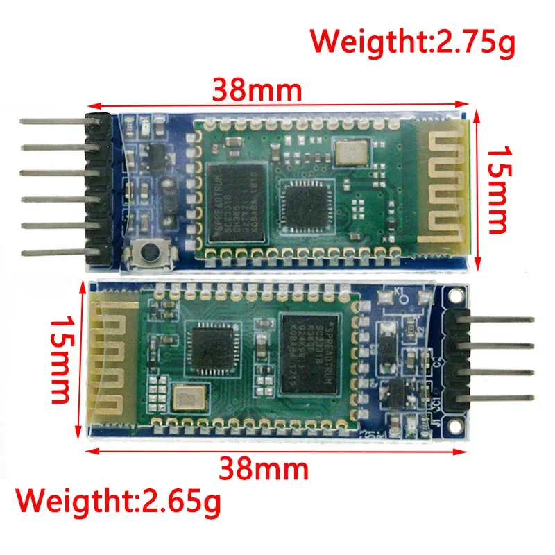 HC-05 HC-06 Módulo esclavo transceptor inalámbrico Bluetooth RF HC05 / HC06 RS232 / TTL a UART convertidor y adaptador para Arduino