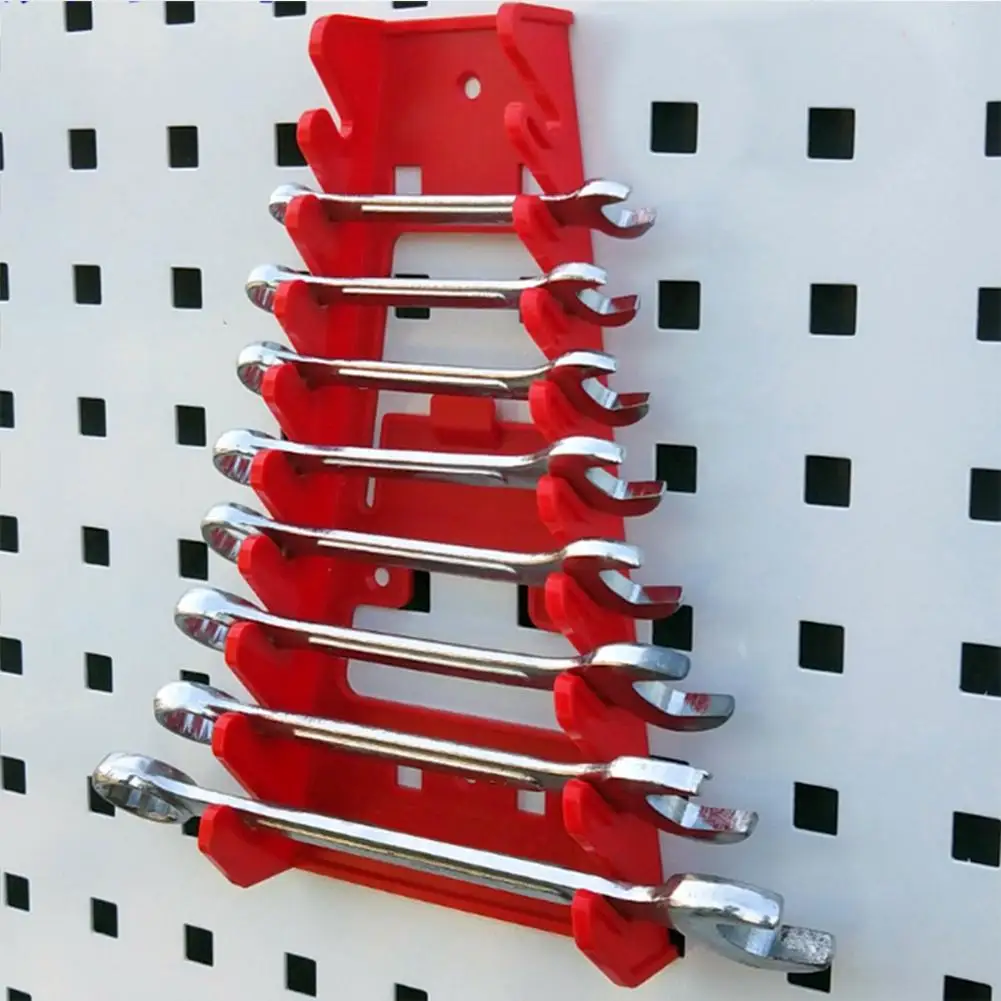 Wrench Organizer Tray Sockets Multi-slot Plastic Tool Wrench Spanner Sorter Holder Household Rail Bracket Wrench Organizer