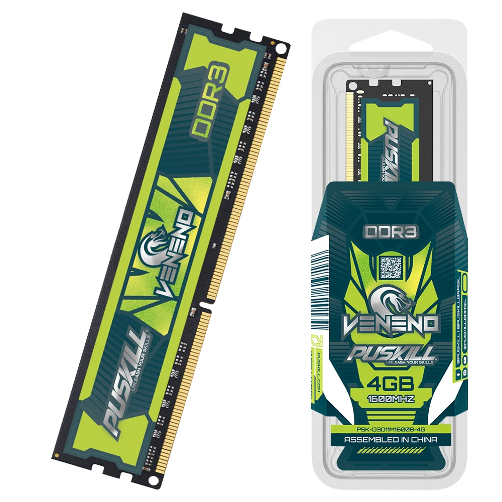 Puskill Veneno Ddr3 Memoria Ram 8Gb 4Gb 1600Mhz 1333Mhz 1.5V 240-Pin Desktop Udimm Dimm Geheugen