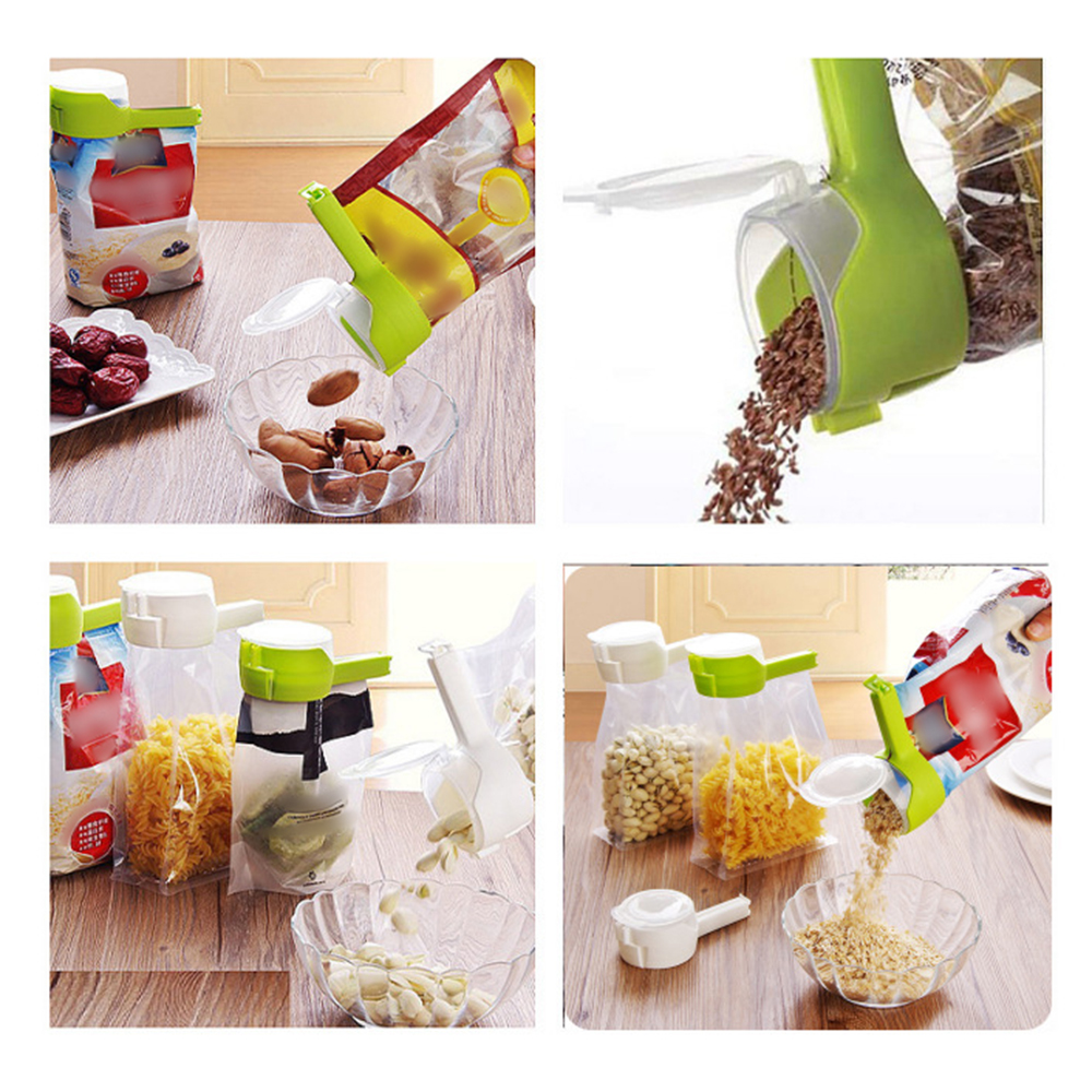 Food Storage Seal With Dumping Port, Food, Chip Bag Clip, Plastic Cover Food Clip, For Sorting And Storing Food In The Kitchen