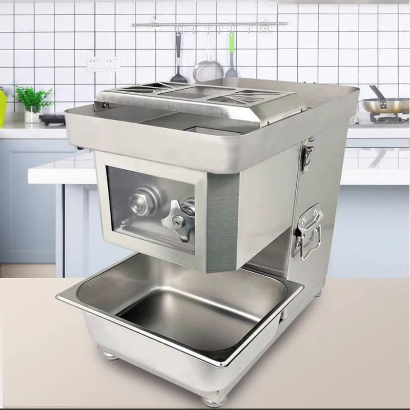 Máy Tính Để Bàn Máy Thái Thịt Cho Thịt Tươi Cắt Lát Cắt Vụn Dicing Có Thể Tháo Rời Lưỡi Dao Điện Máy Cắt Thịt